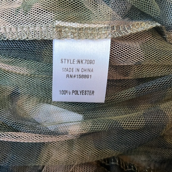 🆕 listing! Sheer camo ruffle skirt - Picture 6 of 9